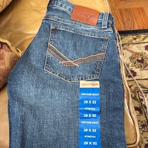 Wrangler Men's Blue Vintage Boot Jeans